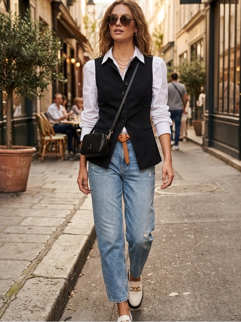 Joie Black Tailored Waistcoat Vest